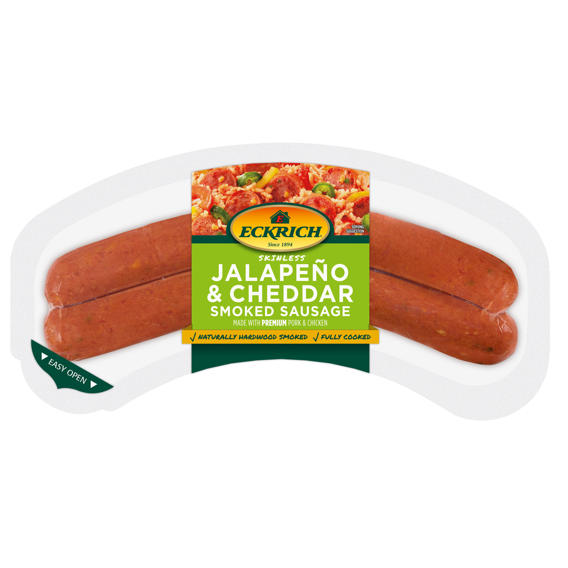 Jalapeno & Cheddar Skinless Smoked Sausage Rope | Eckrich
